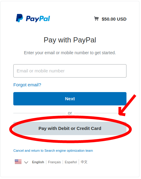 paypal screenshot